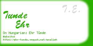 tunde ehr business card